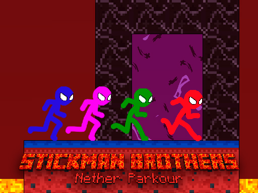 Stickman Brothers Nether Parkour